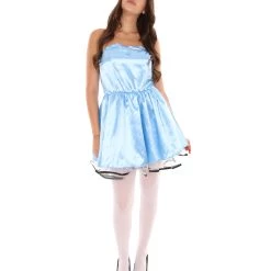HPO Adult Women's 50s Prom Dress Costume | Medium Blue Cosplay Costume