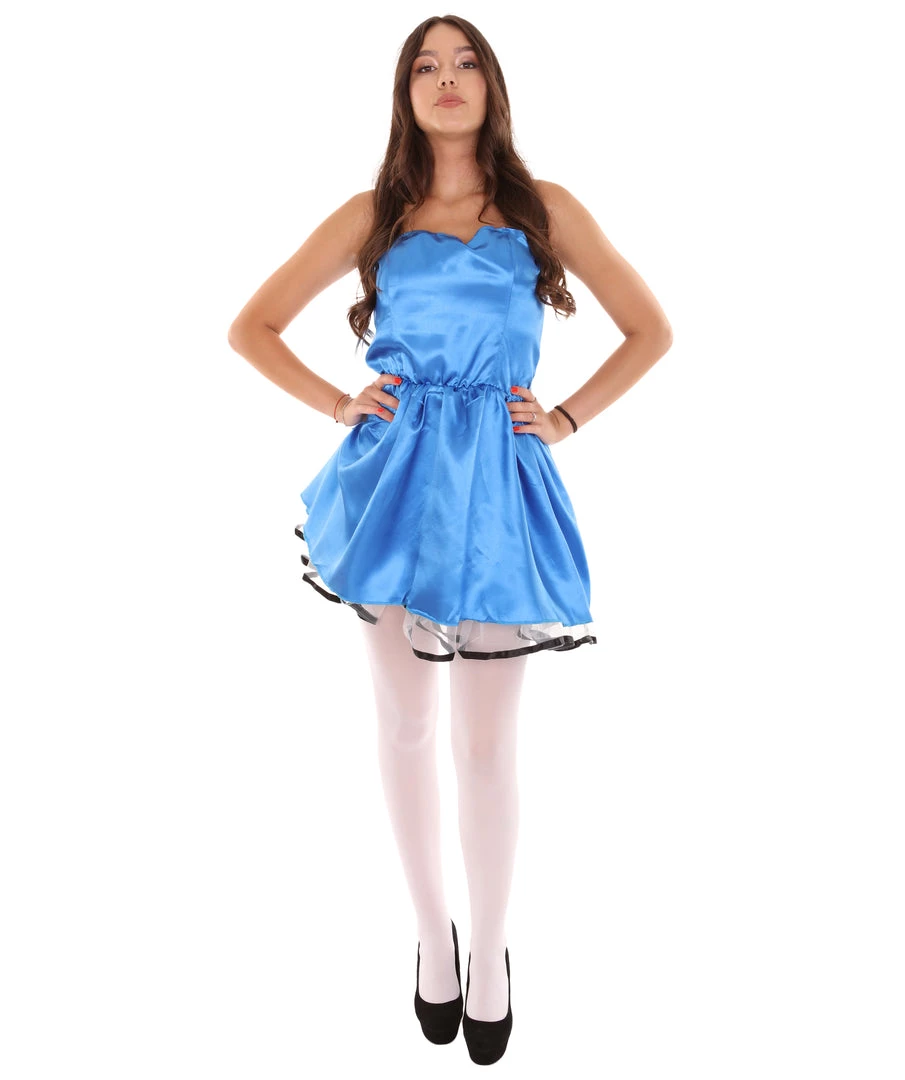 HPO Adult Women's 50s Prom Dress Costume | Royal Blue Cosplay Costume 2 HPO Adult Women's 50s Prom Dress Costume | Royal Blue Cosplay Costume