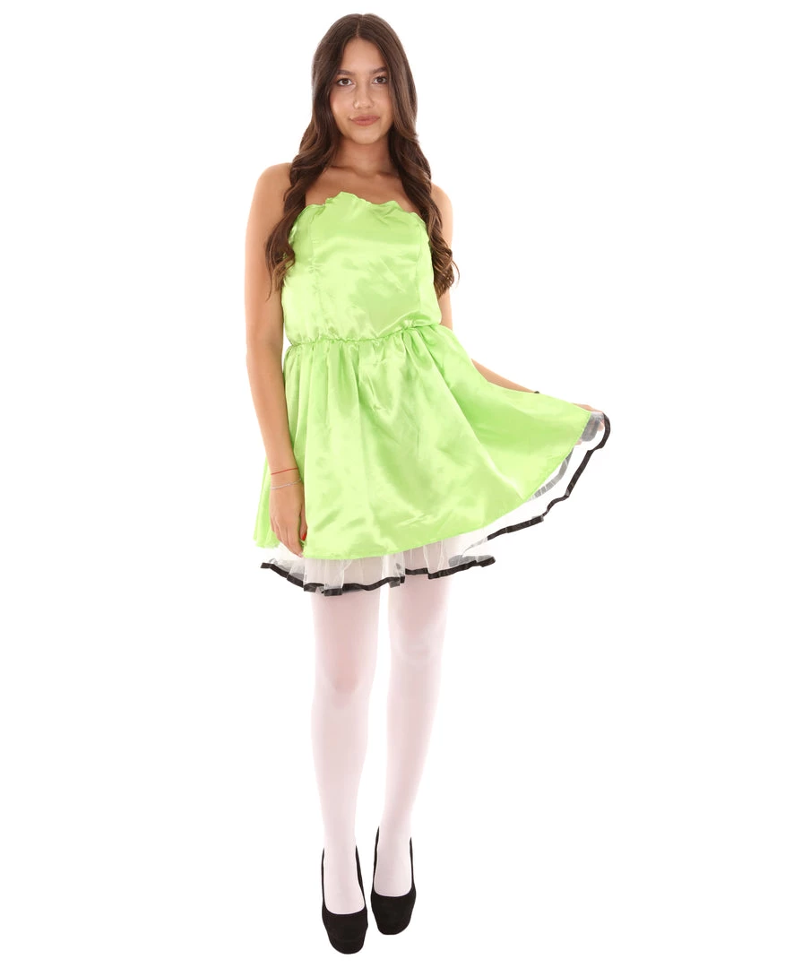 HPO Adult Women's 50s Prom Dress Costume | Lime Cosplay Costume 1 HPO Adult Women's 50s Prom Dress Costume | Lime Cosplay Costume
