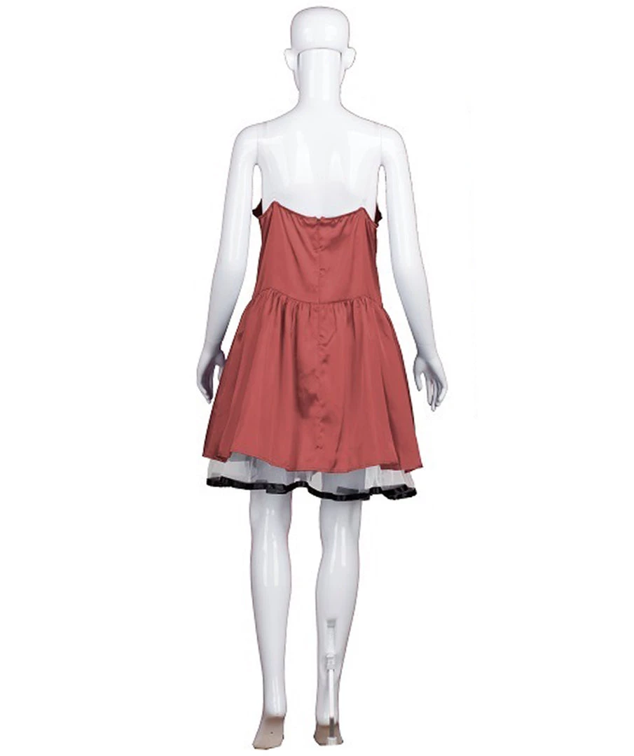 HPO Adult Women's 50s Prom Dress Costume | Dark Red Cosplay Costume 4 HPO Adult Women's 50s Prom Dress Costume | Dark Red Cosplay Costume