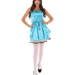 HPO Adult Women's 50s Prom Dress Costume | Aqua Blue Cosplay Costume