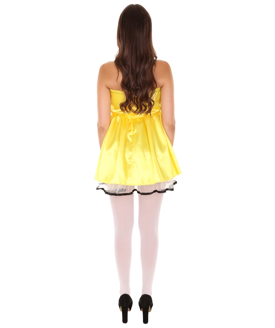 HPO Adult Women's 50s Prom Dress Costume | Yellow Cosplay Costume 5 HPO Adult Women's 50s Prom Dress Costume | Yellow Cosplay Costume