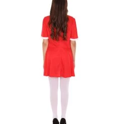 HPO Adult Women's Little Orphan Girl Costume | Red & White Cosplay Costume 9 HPO Adult Women's Little Orphan Girl Costume | Red & White Cosplay Costume