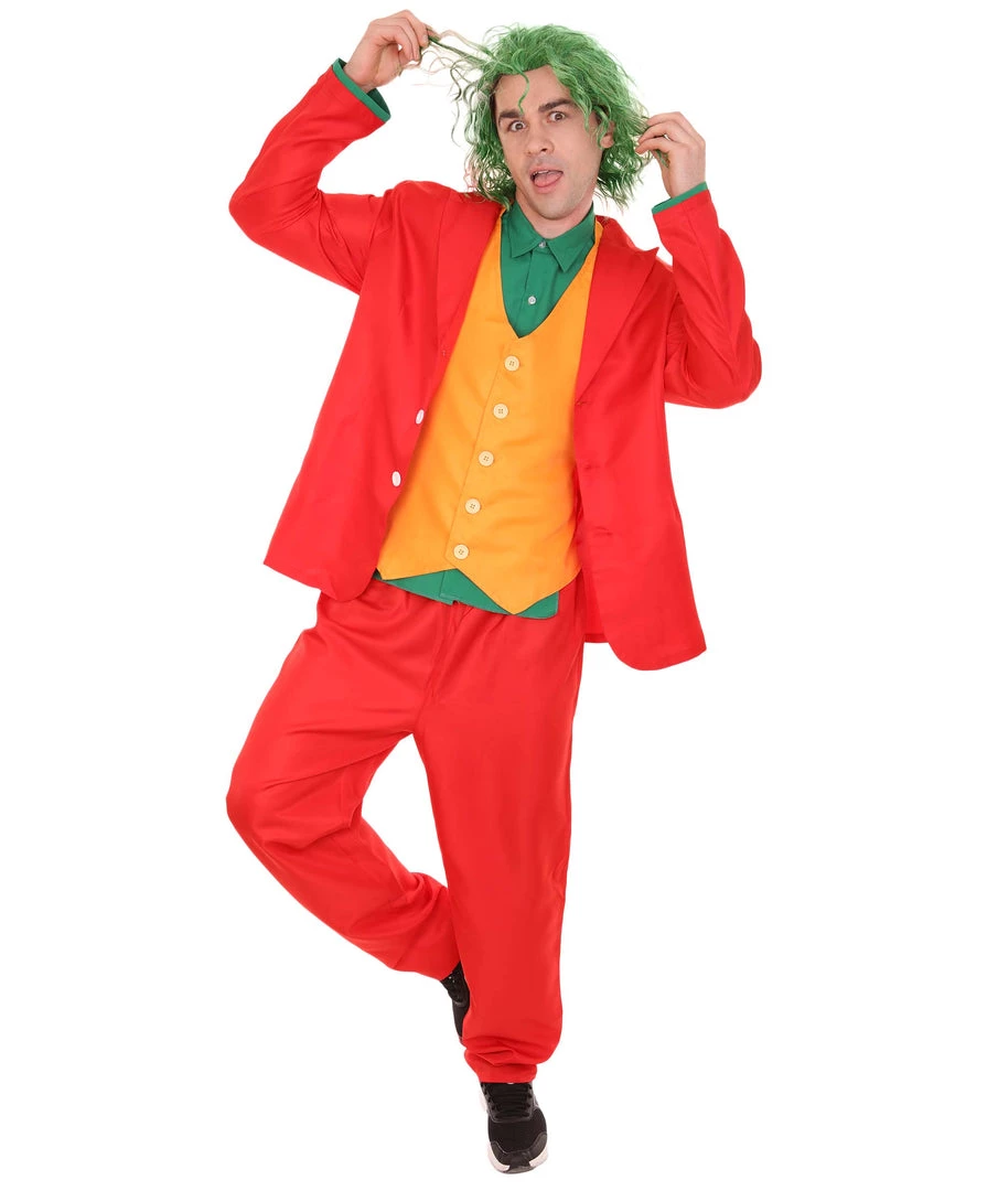 HPO Adult Men's Clown Costume | Multi Color Cosplay Costume 1 HPO Adult Men's Clown Costume | Multi Color Cosplay Costume