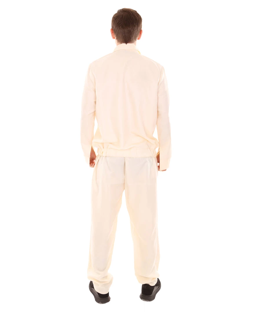 HPO Adult Men's 80's Sports Crem Costume | Moccasin Cosplay Costume 5 HPO Adult Men's 80's Sports Crem Costume | Moccasin Cosplay Costume