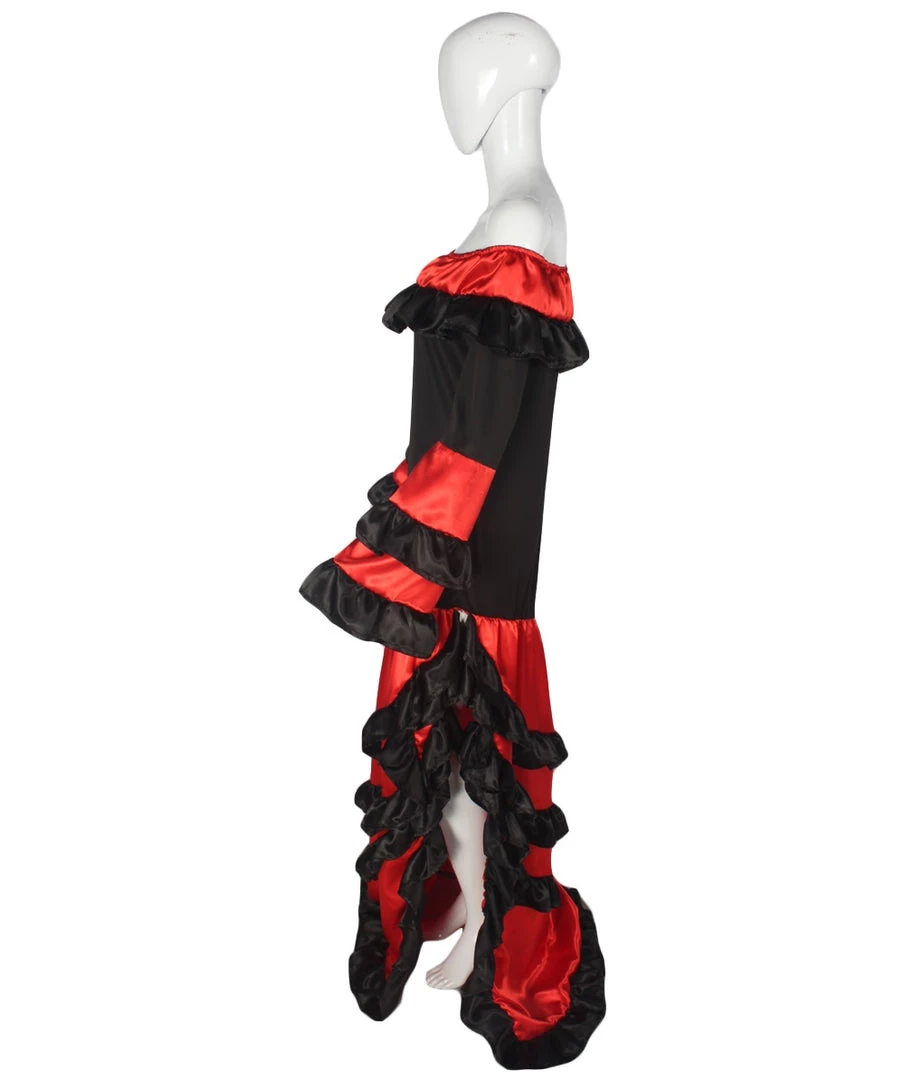 HPO Adult Women's Spanish Senorita Costume | Red & Black Cosplay Costume 2 HPO Adult Women's Spanish Senorita Costume | Red & Black Cosplay Costume