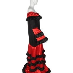 HPO Adult Women's Spanish Senorita Costume | Red & Black Cosplay Costume 8 HPO Adult Women's Spanish Senorita Costume | Red & Black Cosplay Costume