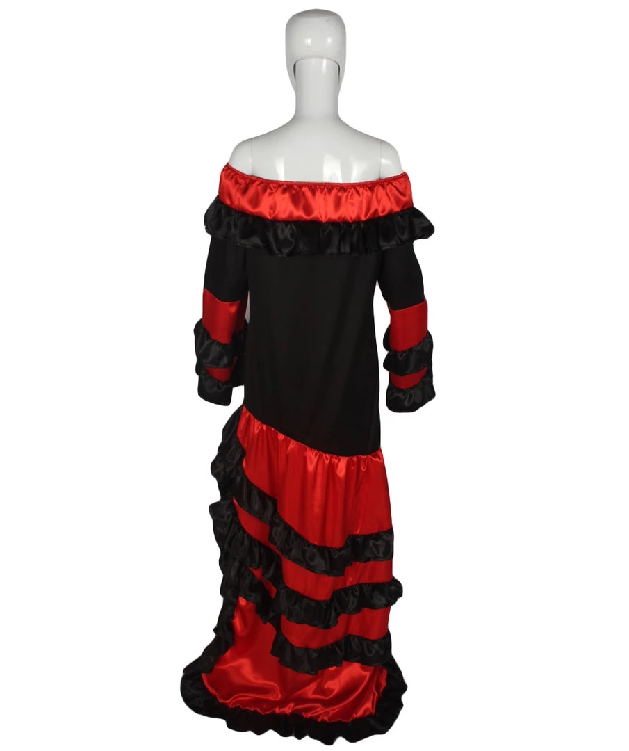 HPO Adult Women's Spanish Senorita Costume | Red & Black Cosplay Costume 3 HPO Adult Women's Spanish Senorita Costume | Red & Black Cosplay Costume