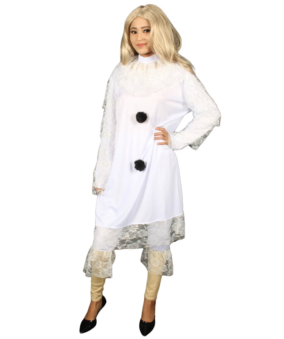 HPO Adult Women's Horror & Gothic Clown Costume | White Cosplay Costume 3 HPO Adult Women's Horror & Gothic Clown Costume | White Cosplay Costume