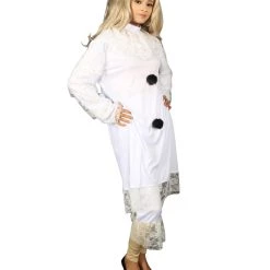 HPO Adult Women's Horror & Gothic Clown Costume | White Cosplay Costume