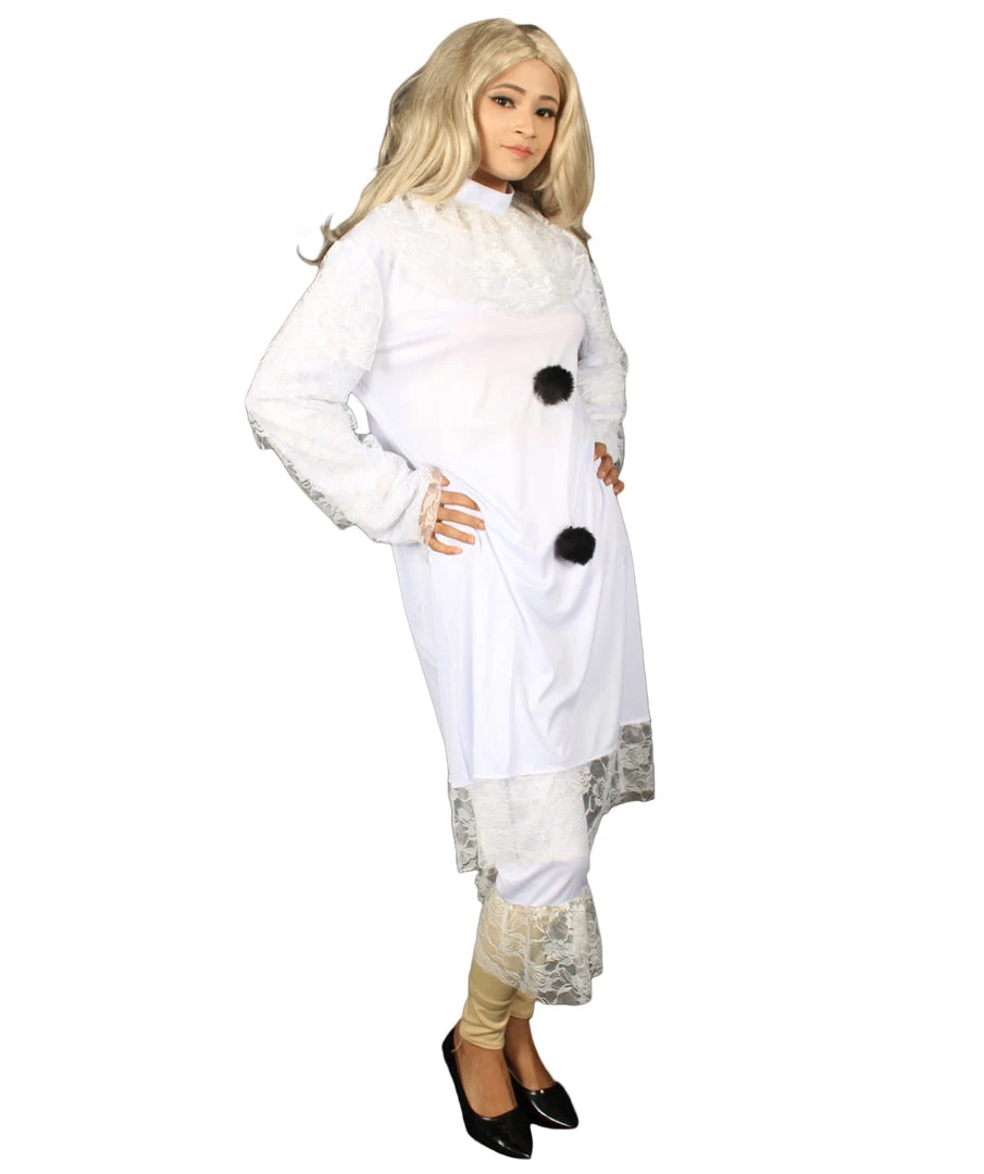 HPO Adult Women's Horror & Gothic Clown Costume | White Cosplay Costume 1 HPO Adult Women's Horror & Gothic Clown Costume | White Cosplay Costume