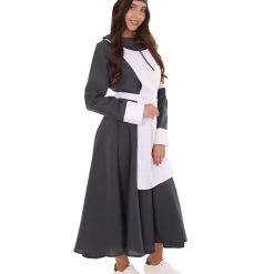 HPO Adult Women's Vintage Nurse Costume | Black & White Cosplay Costume