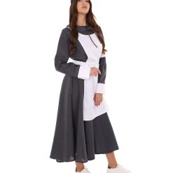 HPO Adult Women's Vintage Nurse Costume | Black & White Cosplay Costume