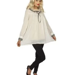 HPO Adult Women's Long Sleeve Shift Dress Costume | Gray Cosplay Costume