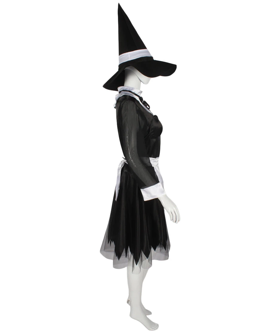 HPO Adult Women's Salem Costume Black & White Cosplay Costume 4 HPO Adult Women's Salem Costume Black & White Cosplay Costume