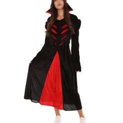 HPO Adult Women's Queen Of Vampires Costume | Black & Red Halloween Costume 9 HPO Adult Women's Queen Of Vampires Costume | Black & Red Halloween Costume