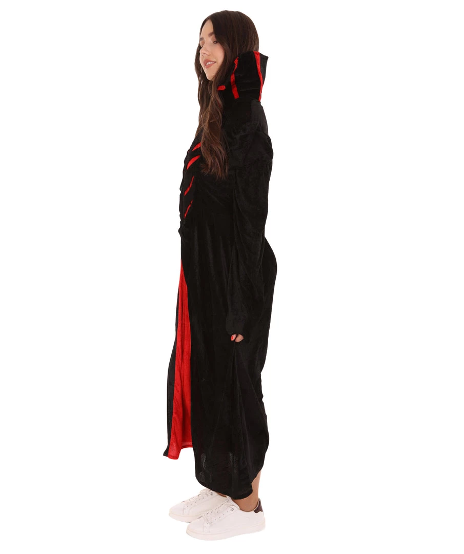HPO Adult Women's Queen Of Vampires Costume | Black & Red Halloween Costume 4 HPO Adult Women's Queen Of Vampires Costume | Black & Red Halloween Costume