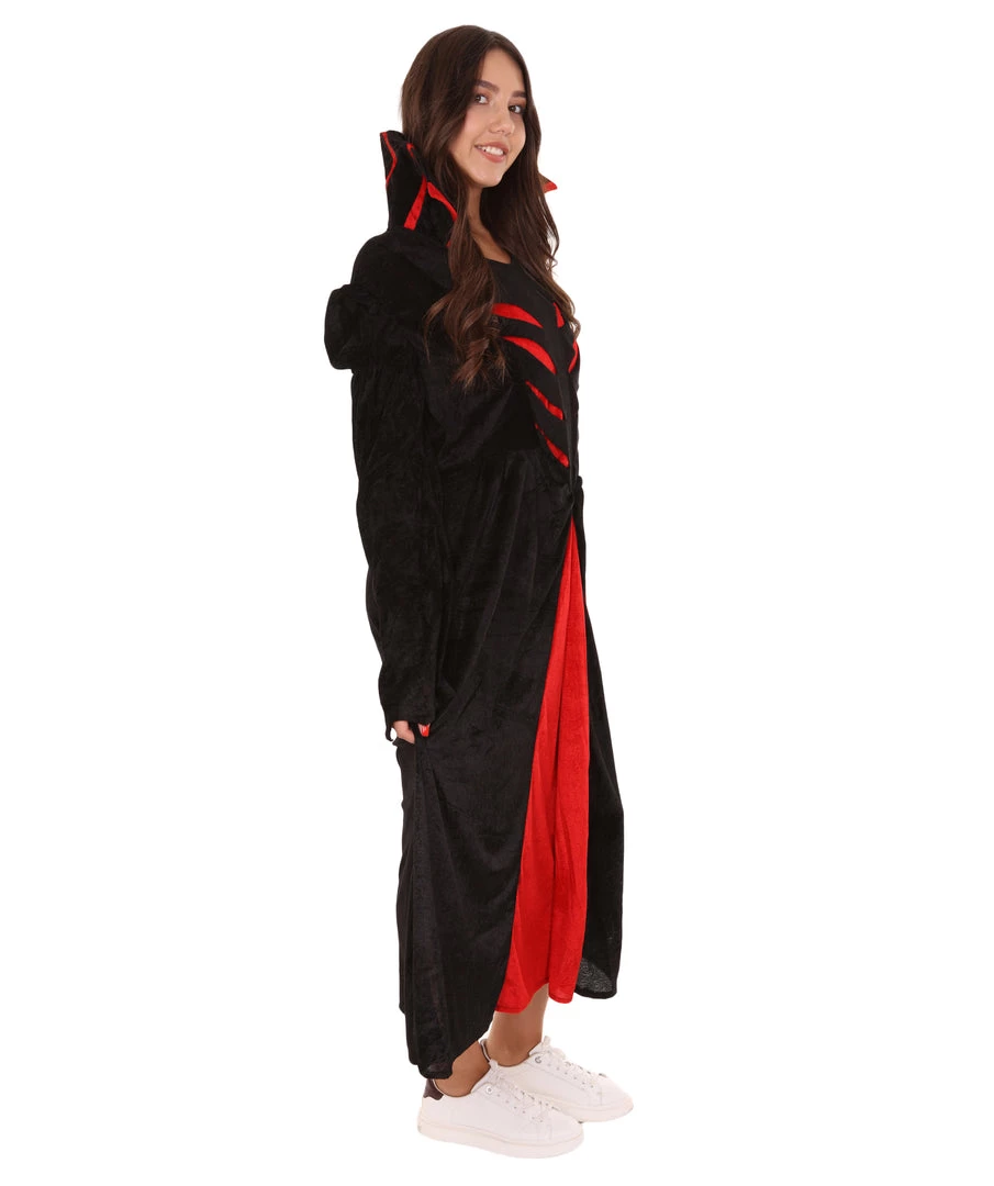 HPO Adult Women's Queen Of Vampires Costume | Black & Red Halloween Costume 6 HPO Adult Women's Queen Of Vampires Costume | Black & Red Halloween Costume