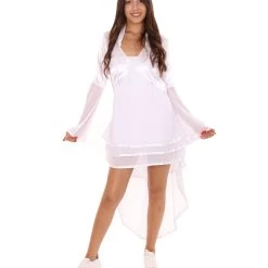 HPO Adult Women's Mythical Creature The Celtic Myth Fairy Death Angel Costume | Silver Cosplay Costume