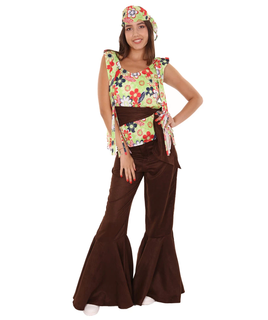 HPO Adult Women's 70's Hippie Costume | Multi Cosplay Costume 2 HPO Adult Women's 70's Hippie Costume | Multi Cosplay Costume