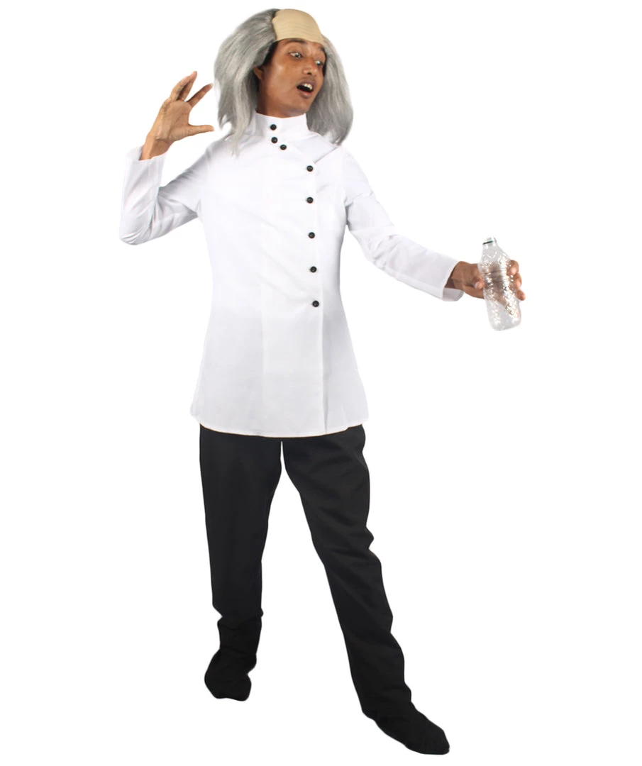 HPO Adult Men's Mad Scientist Costume | Black & White Halloween Costume 1 HPO Adult Men's Mad Scientist Costume | Black & White Halloween Costume