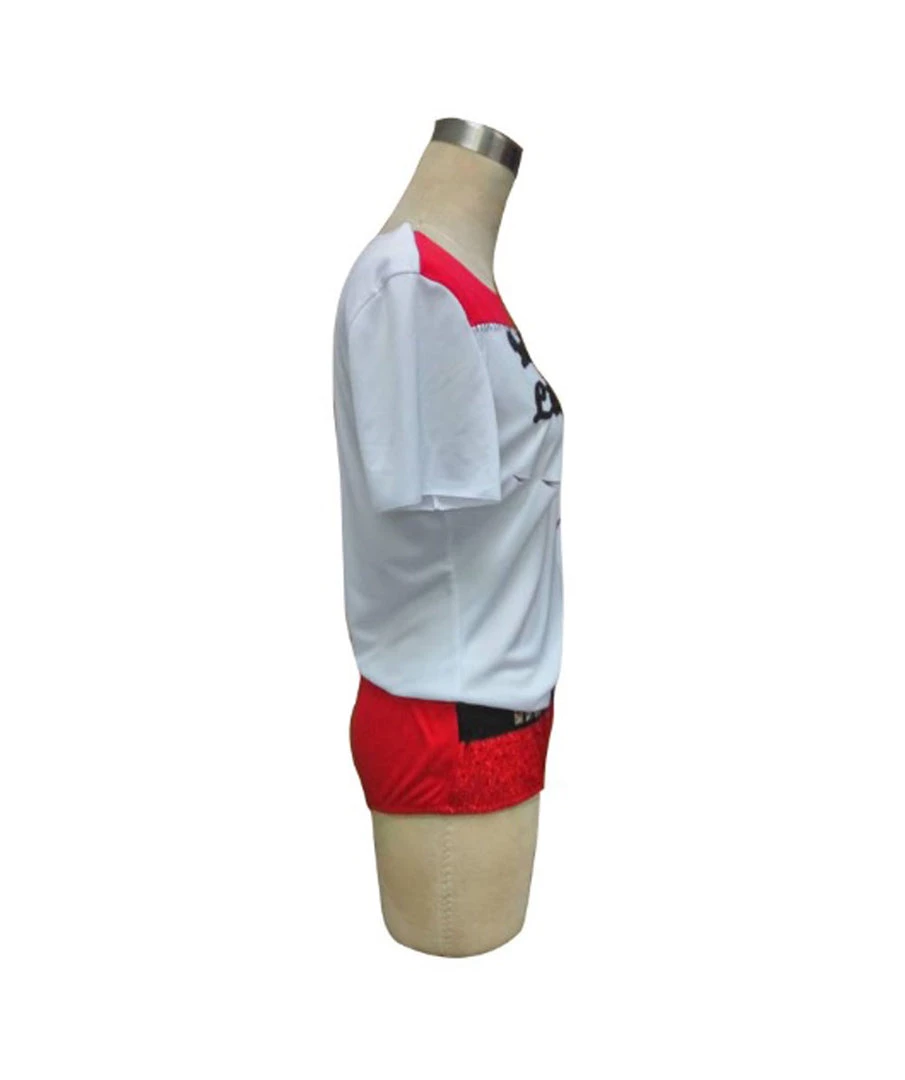 HPO Adult Women's Mad Girl Costume | White,Red & Blue Cosplay Costume 4 HPO Adult Women's Mad Girl Costume | White,Red & Blue Cosplay Costume