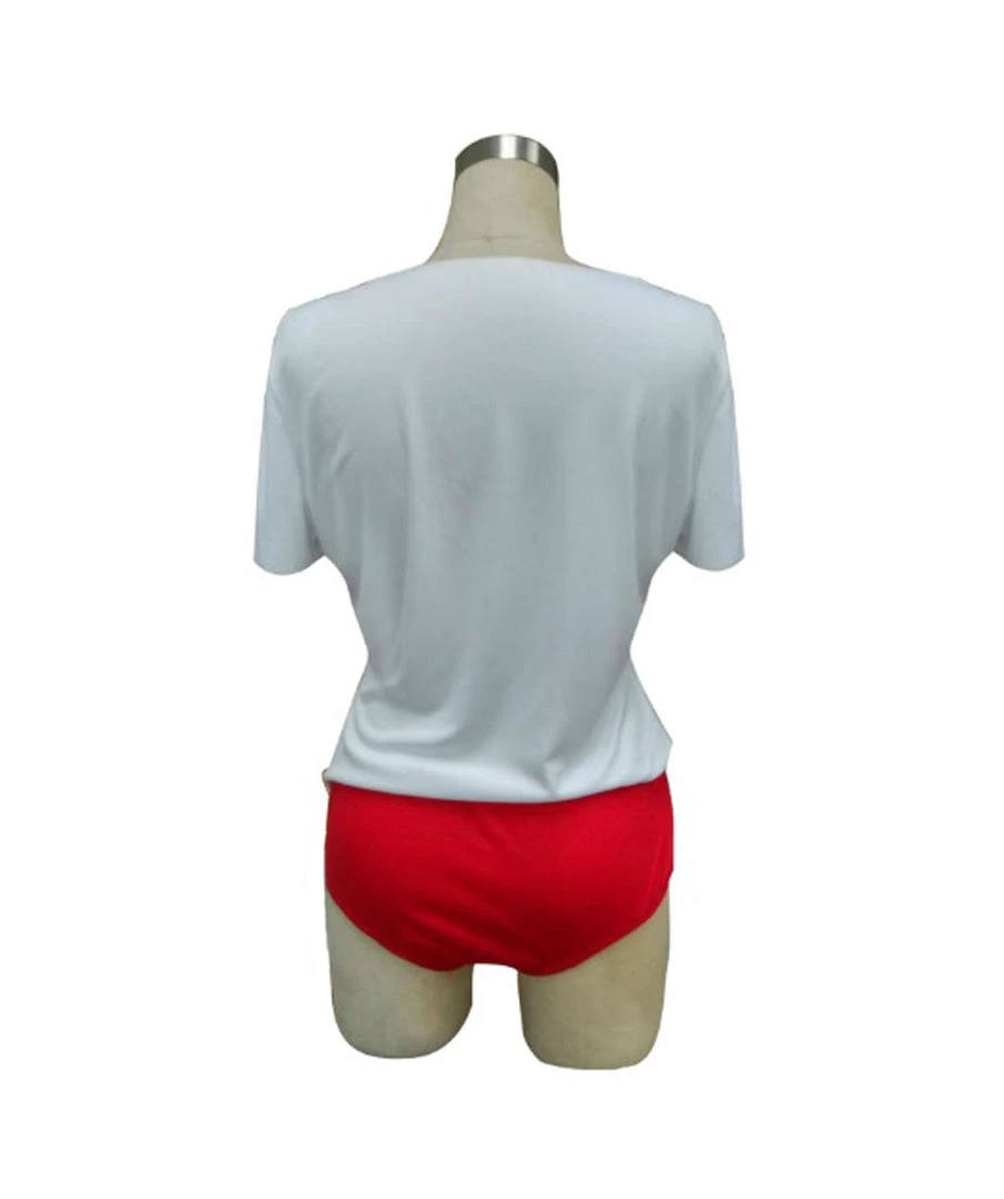 HPO Adult Women's Mad Girl Costume | White,Red & Blue Cosplay Costume 3 HPO Adult Women's Mad Girl Costume | White,Red & Blue Cosplay Costume