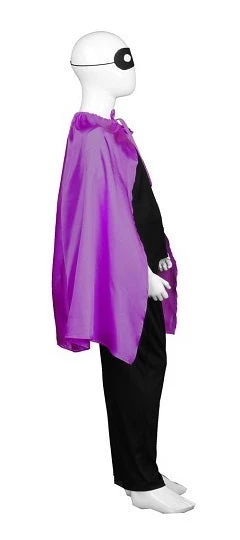 HPO Child's Superhero Party Cape With Mask Set Costume | Purple Cosplay Costume 4 HPO Child's Superhero Party Cape With Mask Set Costume | Purple Cosplay Costume
