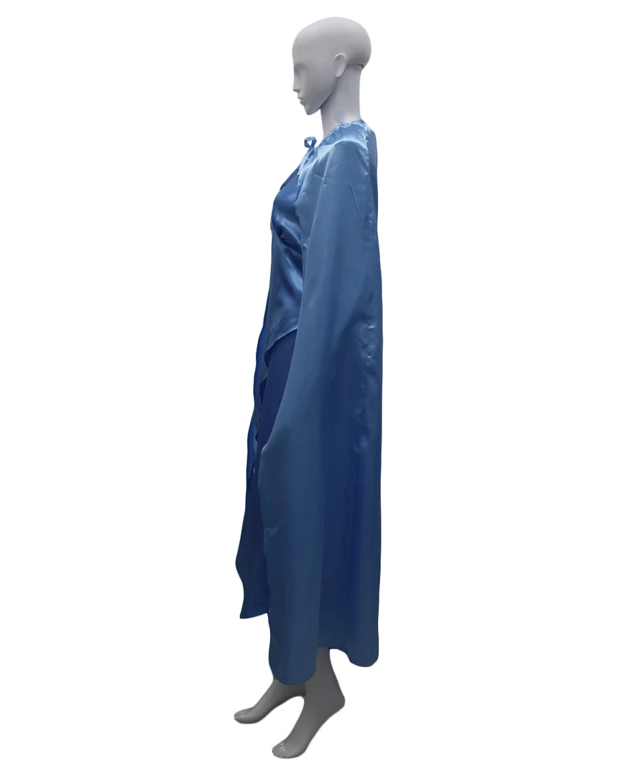 HPO Adult Women's Dress With Cloak Costume | Blue Cosplay Costume 2 HPO Adult Women's Dress With Cloak Costume | Blue Cosplay Costume