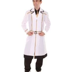 HPO Adult Men's Kaneki Ken Tokyo Ghoul:Re Uniform Outfit Costume | White & Black Cosplay Costume