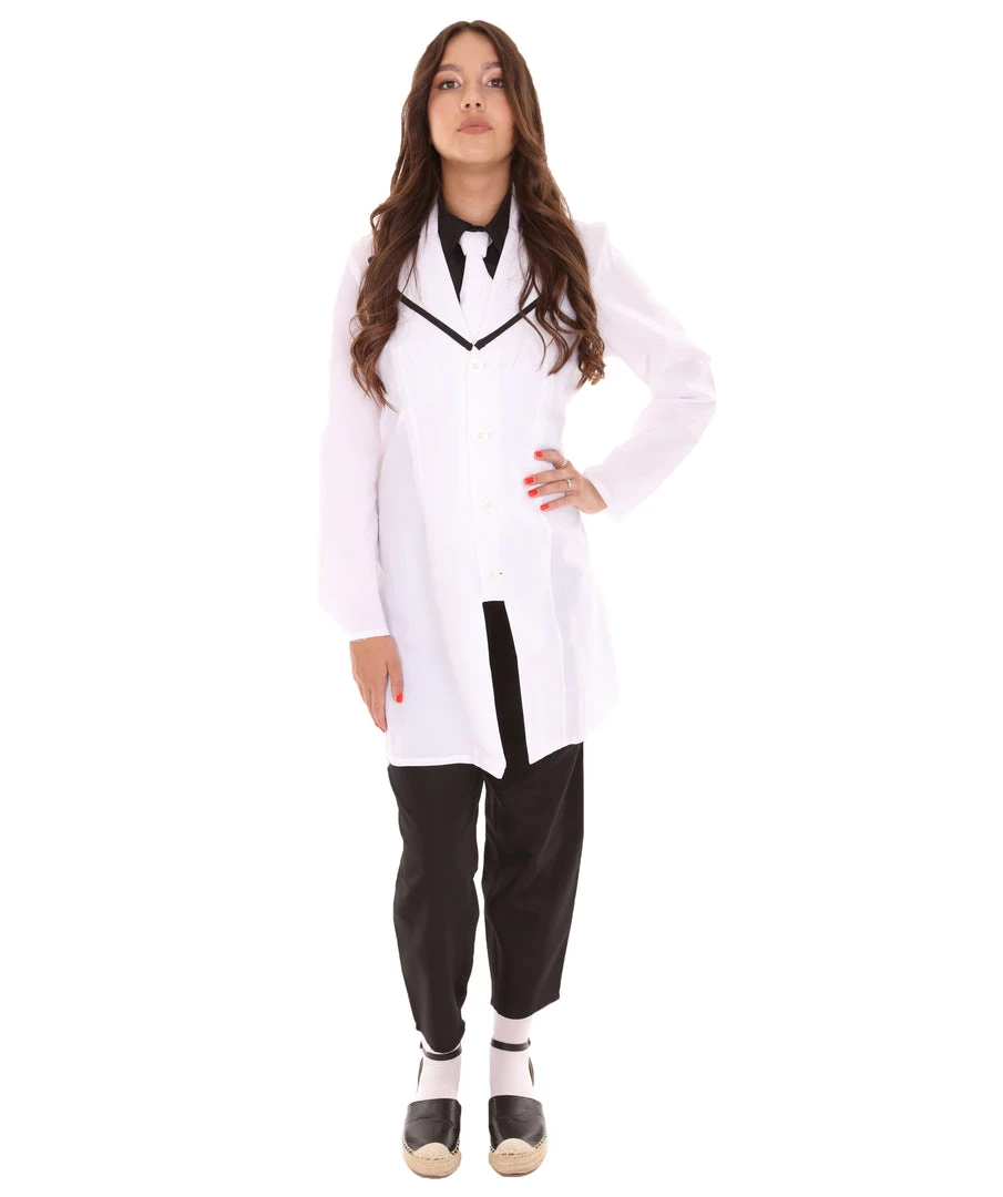 HPO Adult Women's Doctor Costume | Black & White Cosplay Costume 1 HPO Adult Women's Doctor Costume | Black & White Cosplay Costume