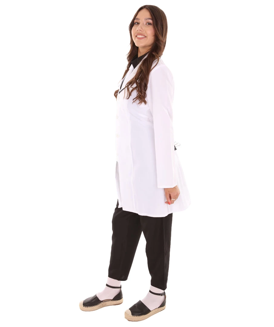 HPO Adult Women's Doctor Costume | Black & White Cosplay Costume 3 HPO Adult Women's Doctor Costume | Black & White Cosplay Costume