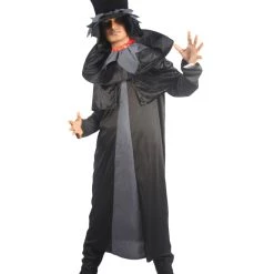 HPO Adult Men's Ghost Gaming Costume | Black Halloween Costume