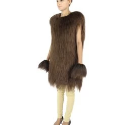 HPO Adult Women's Hairy Warrior Ape Military Leader Resistance Fighter Unisex Costume | Multiple Color Options Cosplay Costume