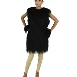 HPO Adult Women's Hairy Warrior Ape Military Leader Resistance Fighter Unisex Costume | Multiple Color Options Cosplay Costume