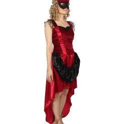 HPO Men's Adult Women Venetian Costume | Red Cosplay Costume