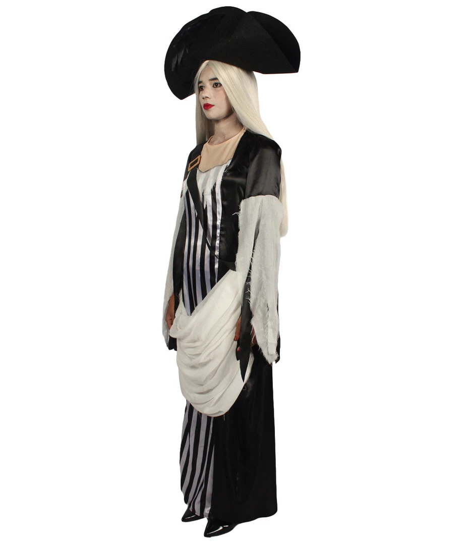 HPO Adult Women Ghost Pirate Costume | Black & White Cosplay Halloween Costume Men's 2 HPO Adult Women Ghost Pirate Costume | Black & White Cosplay Halloween Costume Men's