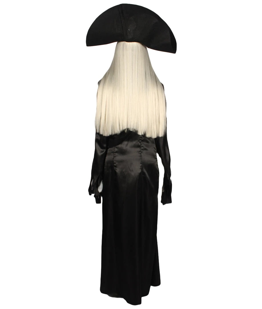 HPO Adult Women Ghost Pirate Costume | Black & White Cosplay Halloween Costume Men's 4 HPO Adult Women Ghost Pirate Costume | Black & White Cosplay Halloween Costume Men's