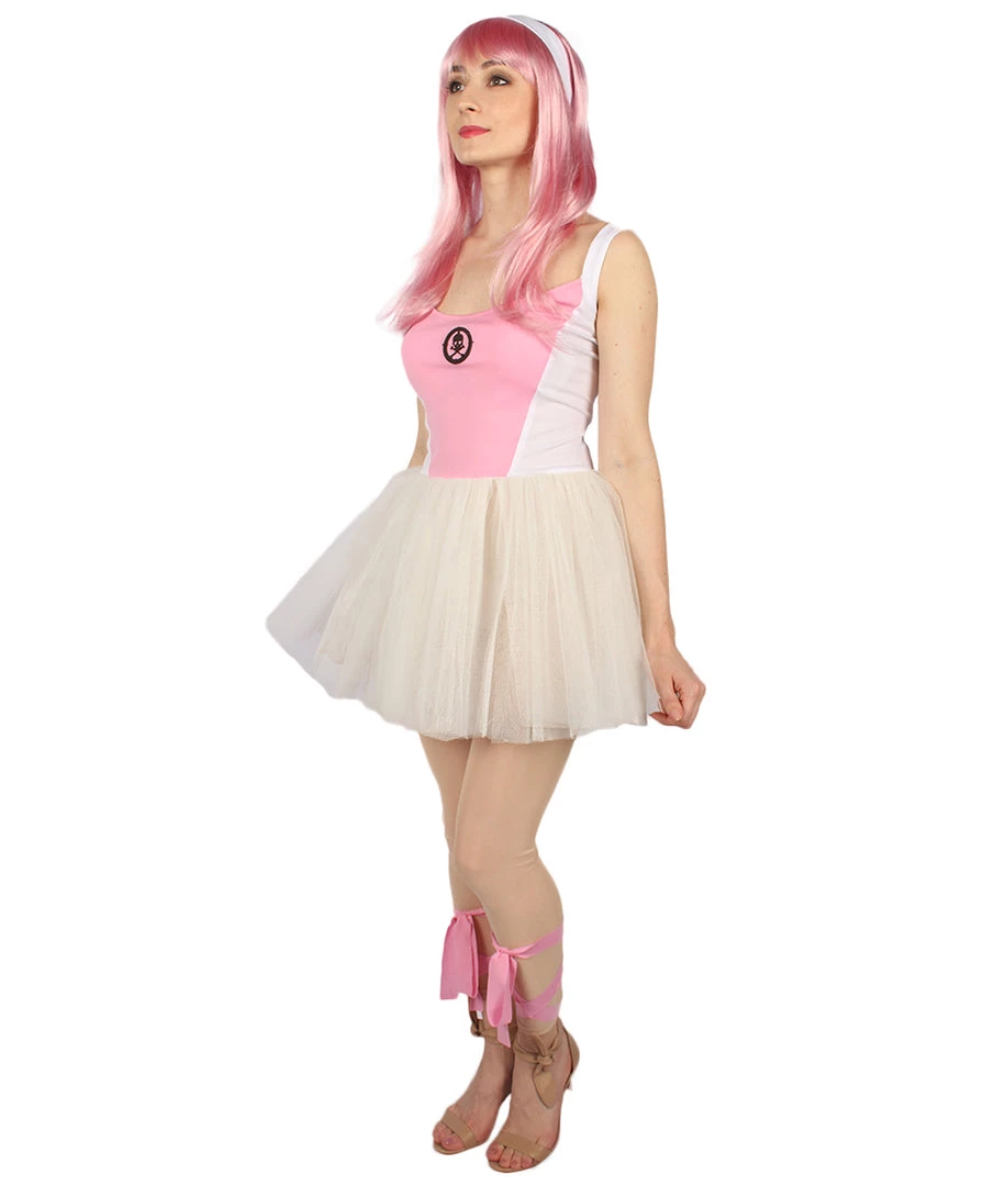 HPO Men's Adult Women ZOMBIE BALLERINA COSTUME | Pink & White Cosplay Costume 2 HPO Men's Adult Women ZOMBIE BALLERINA COSTUME | Pink & White Cosplay Costume