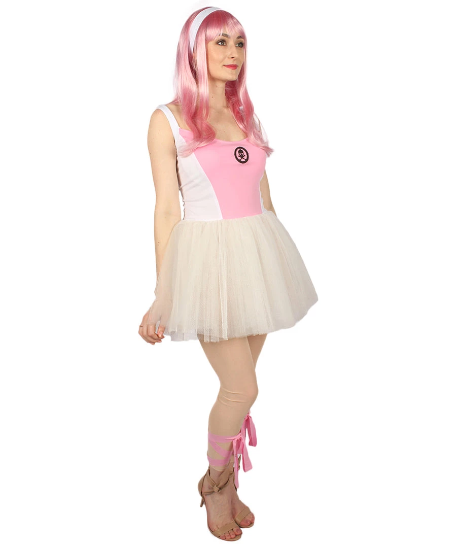 HPO Men's Adult Women ZOMBIE BALLERINA COSTUME | Pink & White Cosplay Costume 6 HPO Men's Adult Women ZOMBIE BALLERINA COSTUME | Pink & White Cosplay Costume