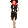 HPO Adult Women Bat Witch Costume | Black Halloween Costume Men's