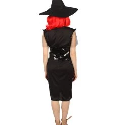 HPO Adult Women Bat Witch Costume | Black Halloween Costume Men's