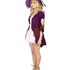 HPO Men's Adult Women Ghost Ship Pirate Costume | White & Dark Purple Cosplay Costume 10 HPO Men's Adult Women Ghost Ship Pirate Costume | White & Dark Purple Cosplay Costume