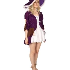 HPO Men's Adult Women Ghost Ship Pirate Costume | White & Dark Purple Cosplay Costume 14 HPO Men's Adult Women Ghost Ship Pirate Costume | White & Dark Purple Cosplay Costume