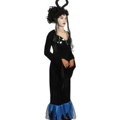 HPO Adult Women Lady Maleficent Costume | Black & Blue Halloween Costume 12 HPO Adult Women Lady Maleficent Costume | Black & Blue Halloween Costume