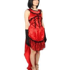 HPO Men's Adult Women Bordello Lover Costume | Red Cosplay Costume
