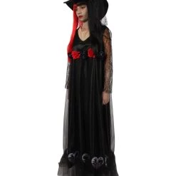 HPO Adult Women Day Of The Dead Skeleton Costume | Black Halloween Costume 10 HPO Adult Women Day Of The Dead Skeleton Costume | Black Halloween Costume