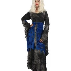 HPO Adult Women Willful Gothic Costume | Black & Blue Halloween Costume Men's