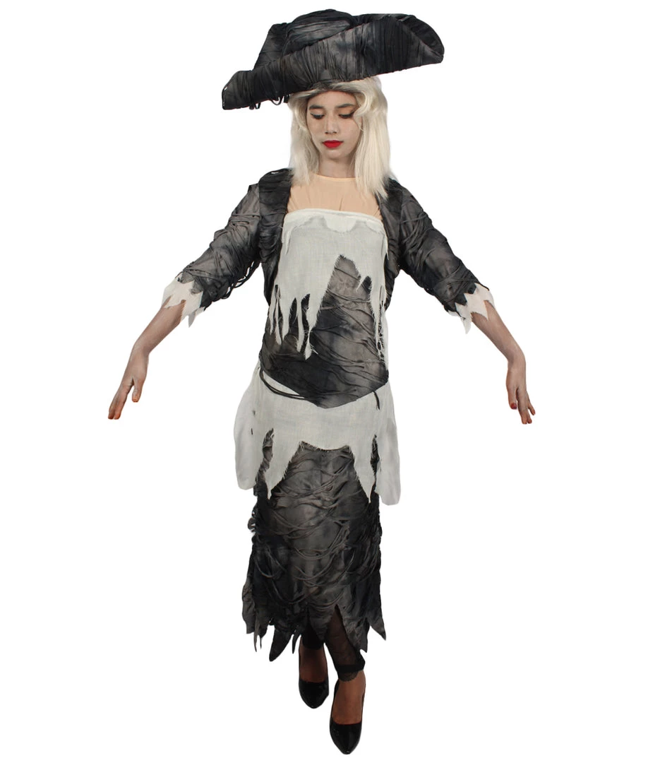 HPO Men's Adult Women Ghost Ship Pirate Costume | Black And White Cosplay Halloween Costume 1 HPO Men's Adult Women Ghost Ship Pirate Costume | Black And White Cosplay Halloween Costume