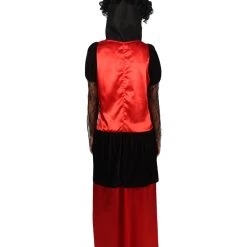 HPO Men's Adult Women Vampire Lady Costume | Red And Black Halloween Costume